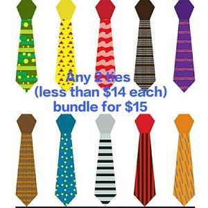 Any 2 ties ( less than $14 each) bundle for $15